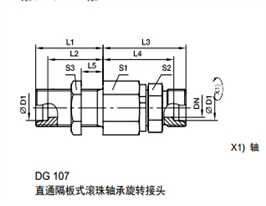 DG 隔板式滾珠軸承旋轉接頭、parker球閥、PARKER卡套接頭