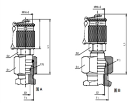 VKA3 壓力表連接測試點接頭 - 連接螺紋M16x2、parker球閥、PARKER接頭